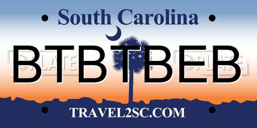 BTBTBEB South Carolina License Plate