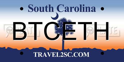 BTCETH South Carolina License Plate