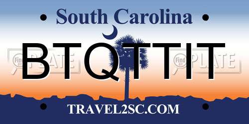 BTQTTIT South Carolina License Plate