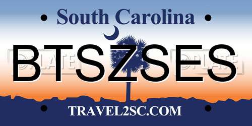BTSZSES South Carolina License Plate