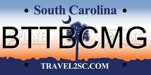 BTTBCMG South Carolina License Plate