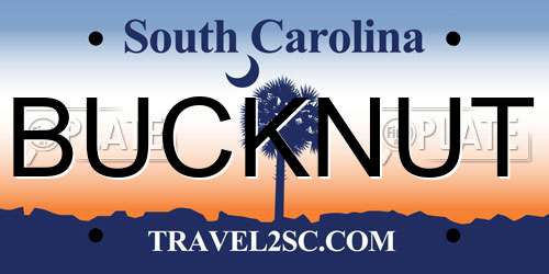 BUCKNUT South Carolina License Plate
