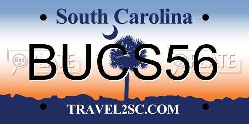 BUCS56 South Carolina License Plate