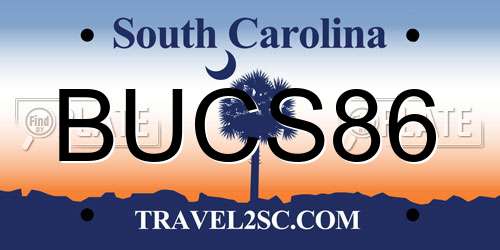 BUCS86 South Carolina License Plate