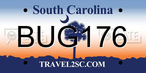 BUG176 South Carolina License Plate