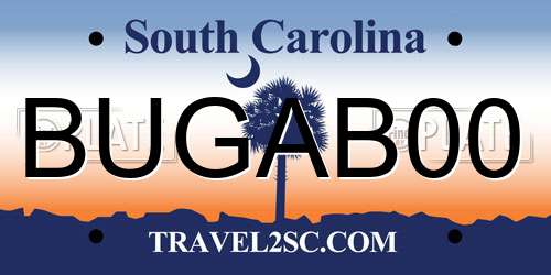 BUGAB00 South Carolina License Plate