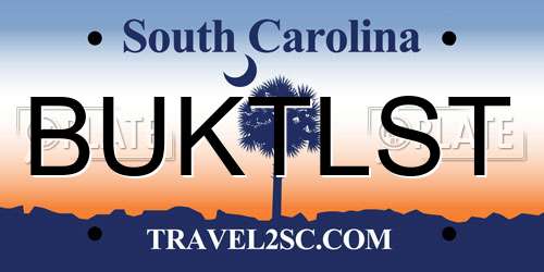 BUKTLST South Carolina License Plate