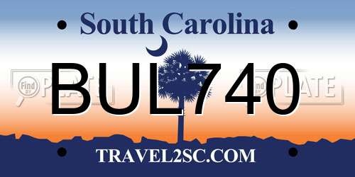 BUL740 South Carolina License Plate