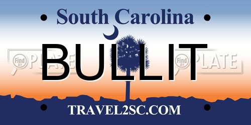 BULLIT South Carolina License Plate