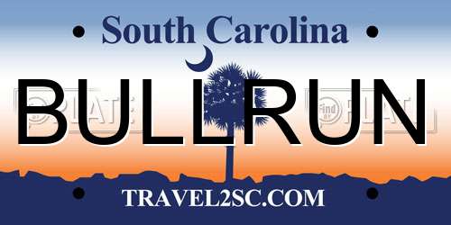 BULLRUN South Carolina License Plate