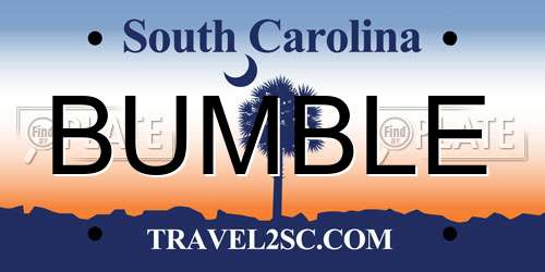 BUMBLE South Carolina License Plate