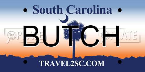 BUTCH South Carolina License Plate