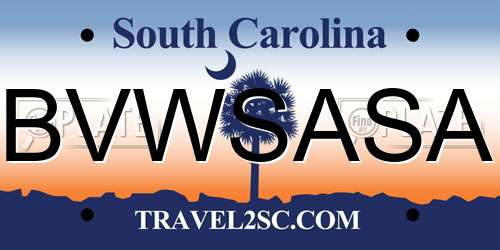 BVWSASA South Carolina License Plate