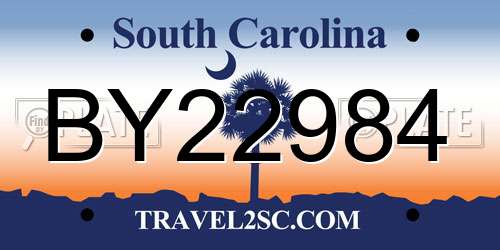 BY22984 South Carolina License Plate