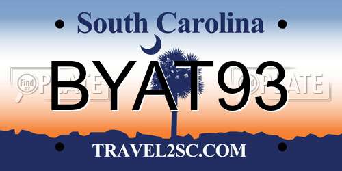 BYAT93 South Carolina License Plate