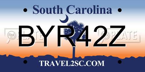 BYR42Z South Carolina License Plate