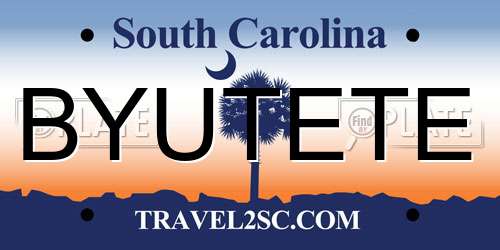 BYUTETE South Carolina License Plate