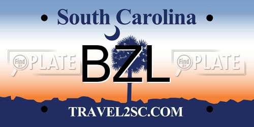 BZL South Carolina License Plate