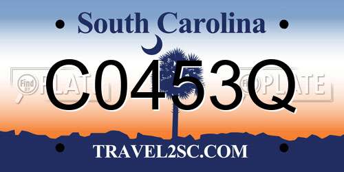 C0453Q South Carolina License Plate