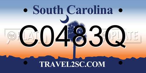 C0483Q South Carolina License Plate