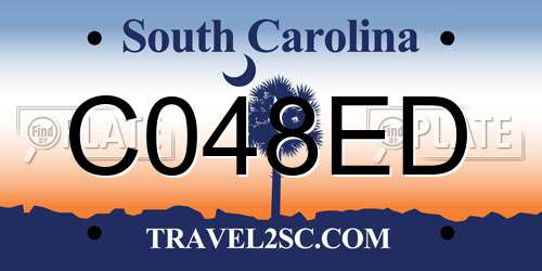 C048ED South Carolina License Plate