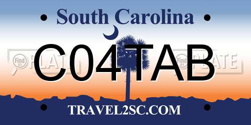 C04TAB South Carolina License Plate