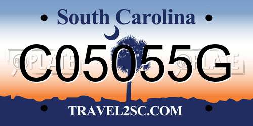 C05055G South Carolina License Plate