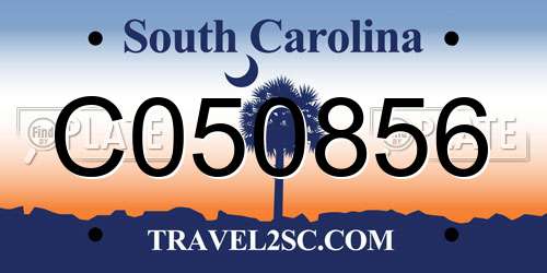 C050856 South Carolina License Plate
