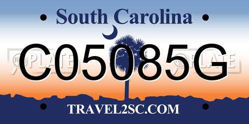 C05085G South Carolina License Plate
