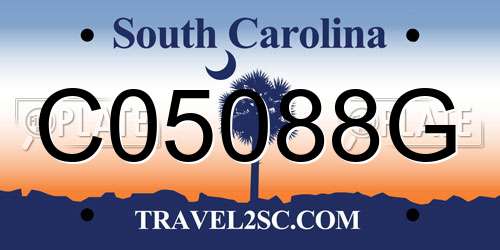 C05088G South Carolina License Plate
