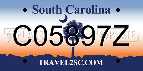 C05897Z South Carolina License Plate