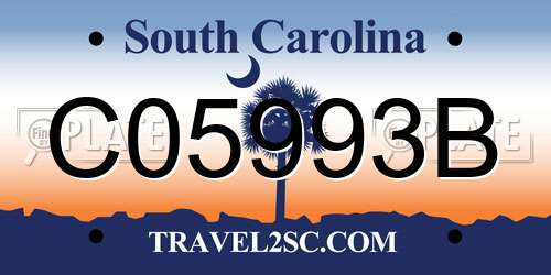 C05993B South Carolina License Plate