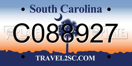 C088927 South Carolina License Plate