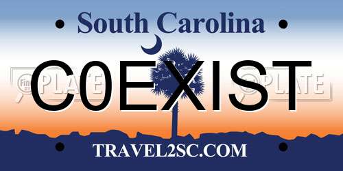 C0EXIST South Carolina License Plate