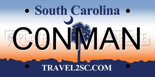 C0NMAN South Carolina License Plate