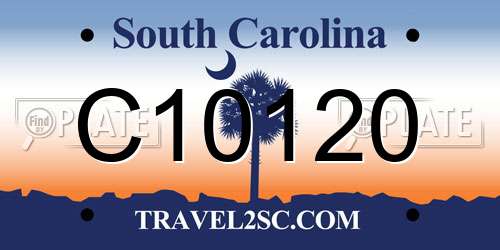 C10120 South Carolina License Plate