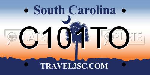C101TO South Carolina License Plate