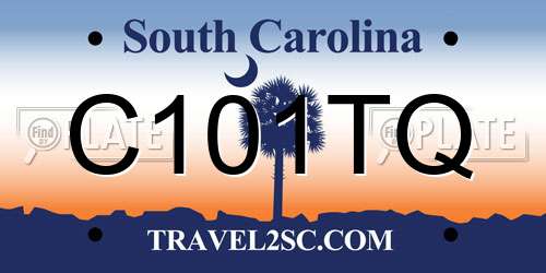 C101TQ South Carolina License Plate