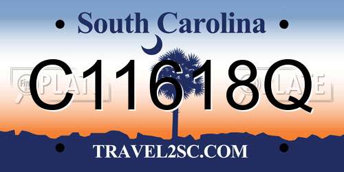 C11618Q South Carolina License Plate