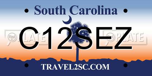 C12SEZ South Carolina License Plate