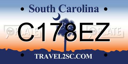 C178EZ South Carolina License Plate