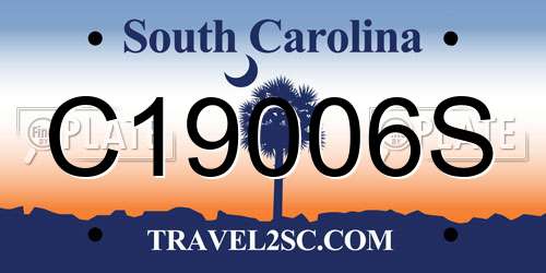 C19006S South Carolina License Plate