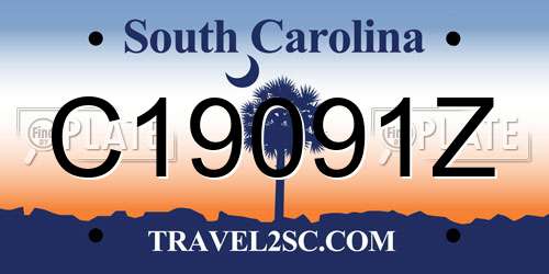 C19091Z South Carolina License Plate
