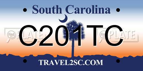 C201TC South Carolina License Plate