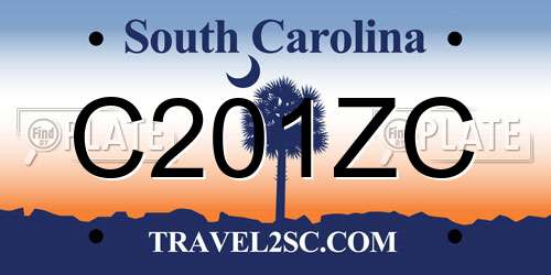 C201ZC South Carolina License Plate