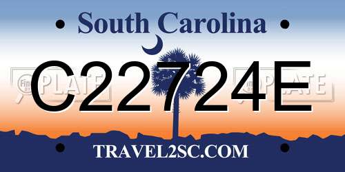 C22724E South Carolina License Plate