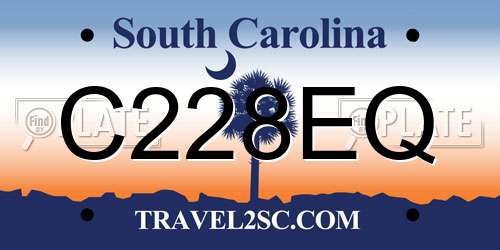 C228EQ South Carolina License Plate