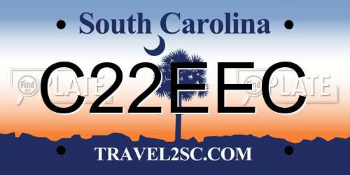C22EEC South Carolina License Plate
