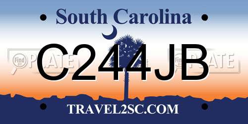 C244JB South Carolina License Plate