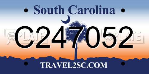 C247052 South Carolina License Plate